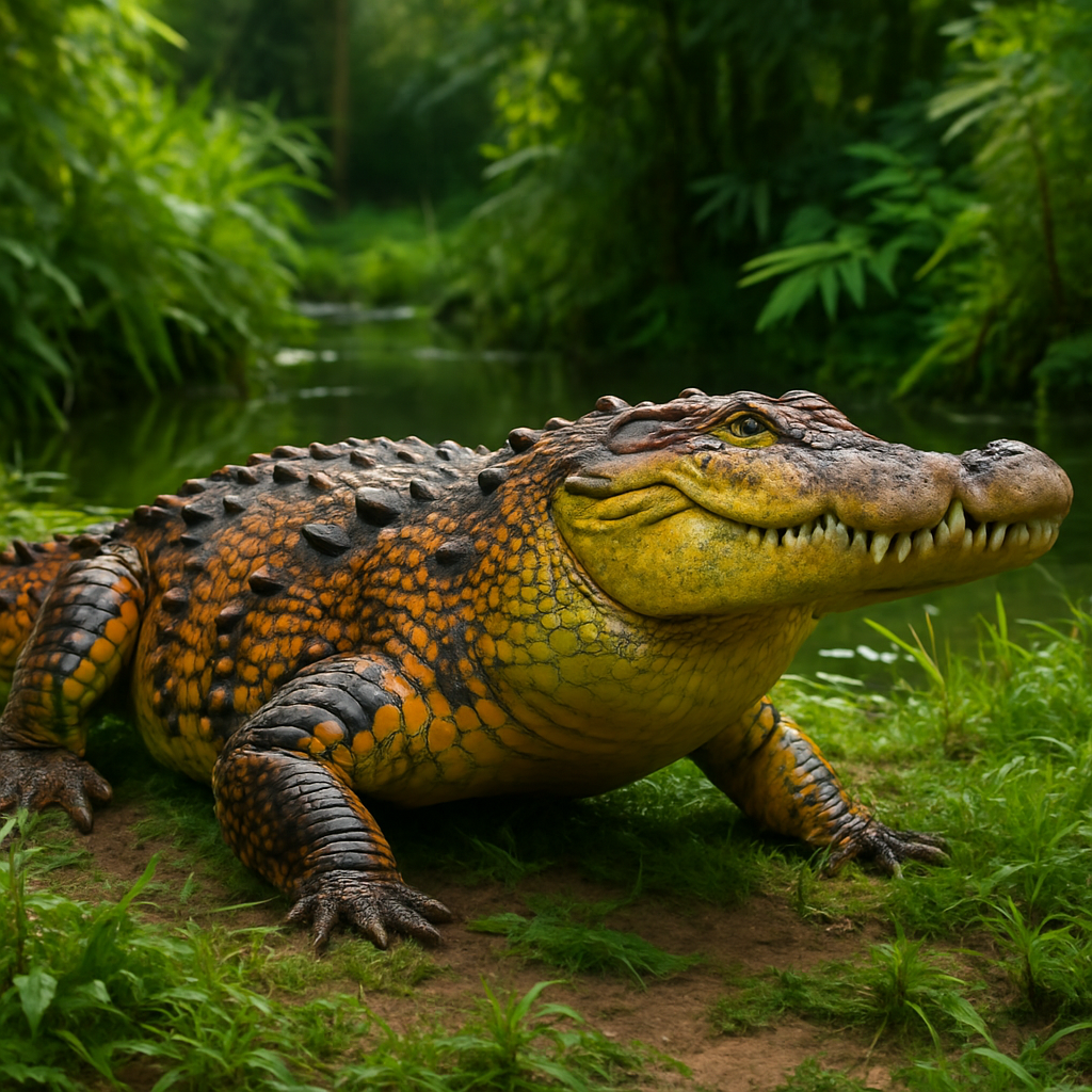 Coccodrillo in un ambiente naturale